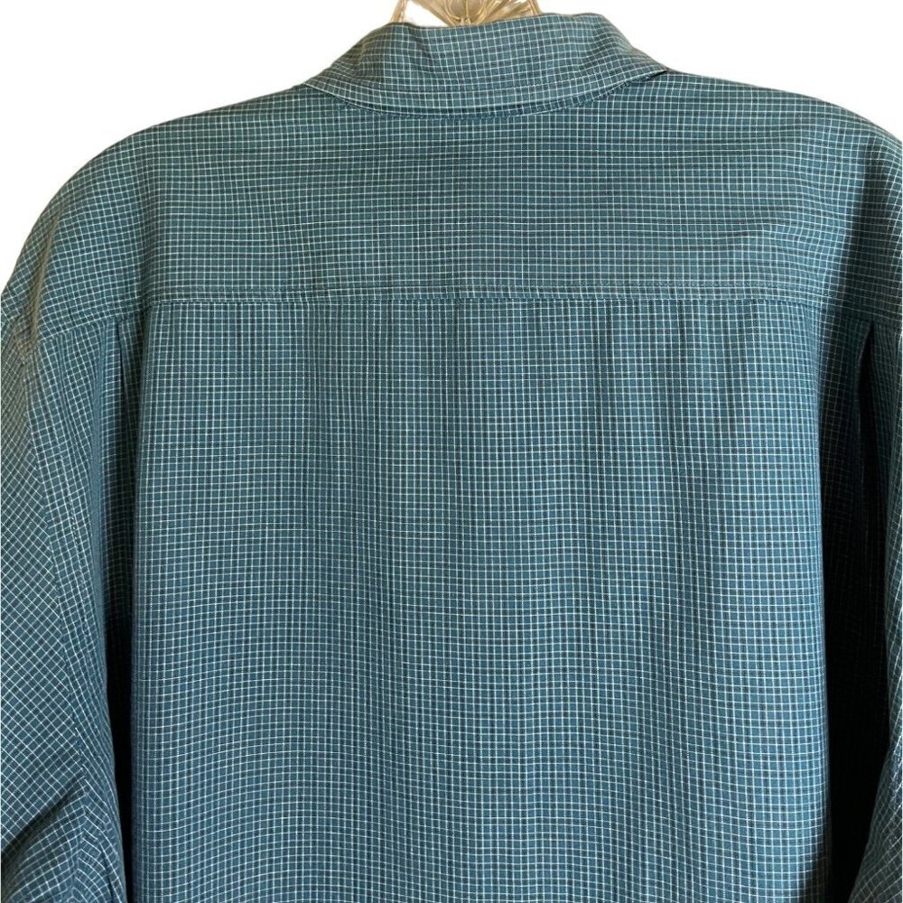 DKNY Men's Blue & Black Plaid Button Down Oxford Shirt Size Extra Large - Picture 8 of 9